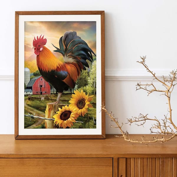 5D 30 x 40 cm Diamantmaleri Coq Animaux Diamantmaleri Diamantdyr Diamantmaleri Dyr C