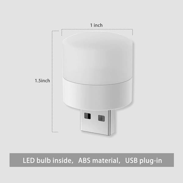Mini USB-natlampe, kompakt LED-lampe, bærbar belysning, Ambie