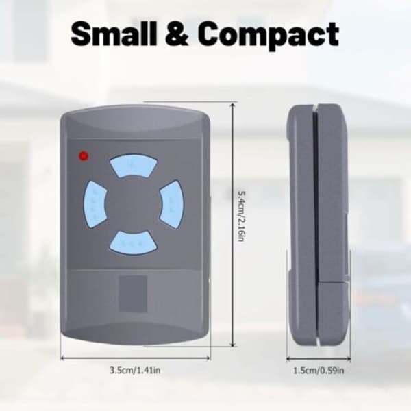 Replacement part for Hörmann handheld transmitter, garage door opener, 868.3, 4 channels, remote control compatible with Hörmann HSM4-86