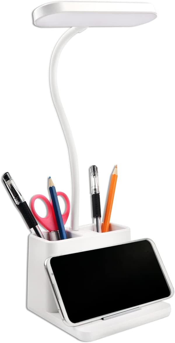 5W LED-bordlampe, 3 lysmoduser og 3 justerbare lysstyrker, USB-oppladbar skrivebordslampe for barn