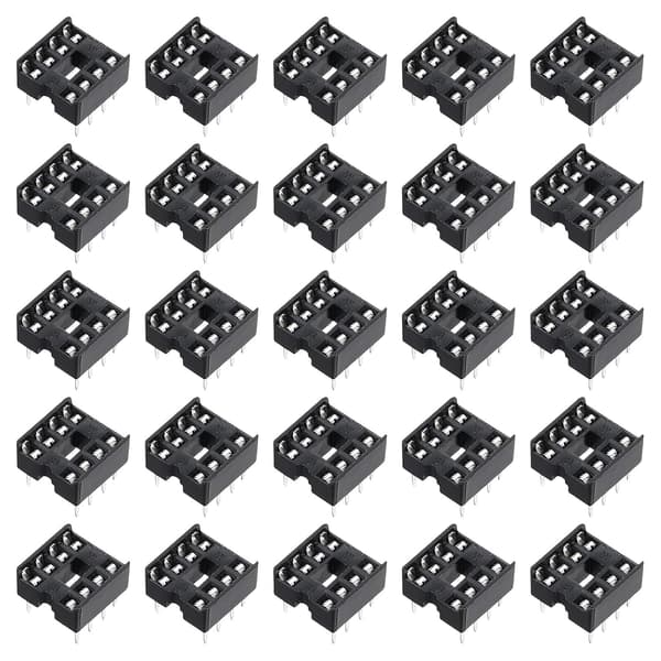 100 st DIP IC Chip Socket Adapter 8-stiftssats 2,54 mm/0,1\" stigning för kopplingsdäcksprojekt, PCB-kortdesign number_of_items