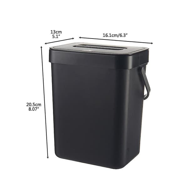 Small Kitchen Compost Bin 3L Countertop Waste Bin with Lid for Household Waste Management
