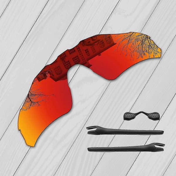 Oakley Radar EV Path OO9208 -vaihtolinssit ja nenätyynysarja, Fire Red-Polarized Fire Red-Polarized