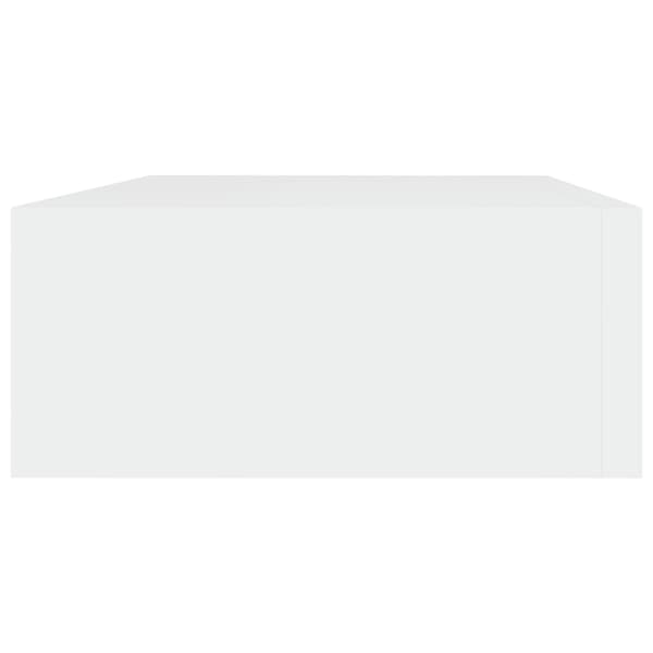 vidaXL Veggmontert skuff hvit 40x23,5x10 cm MDF Hvit Vit
