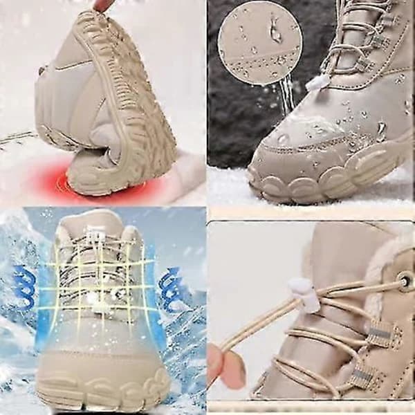 Vinter-barfotavandringskängor, barfotaskor för vintervandring dam, Five Finger-sneakers vandringsskor för vandring, svarta, 4.5 UK breda