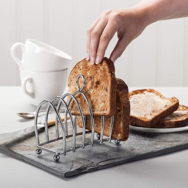 Grill - brød 6 skiver Kromdesign med kuleføtter og håndtak