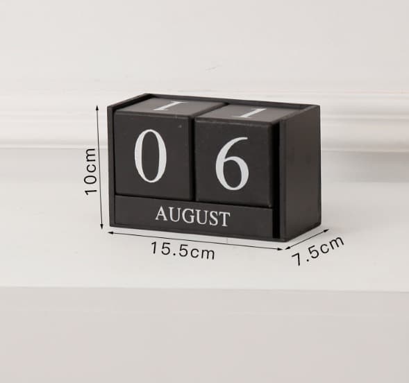 Svart Nyeste Vintage Trekalender, Tre Evighetskalender w