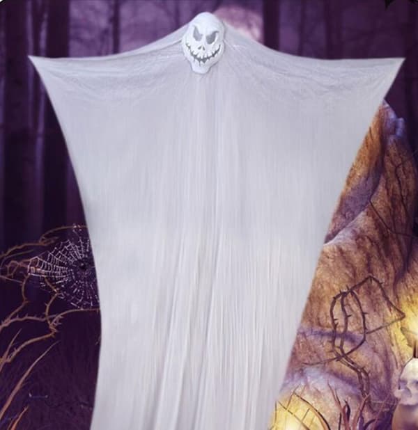 Hængende spøgelseskranievedhæng Halloween rædselsspøgelse 3 meter gaze