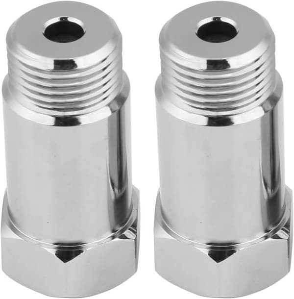 2 stk. 45 mm M18*1,5 Sensor O2 Sjekk Motorlys Slett Adapter + Oksygensensor