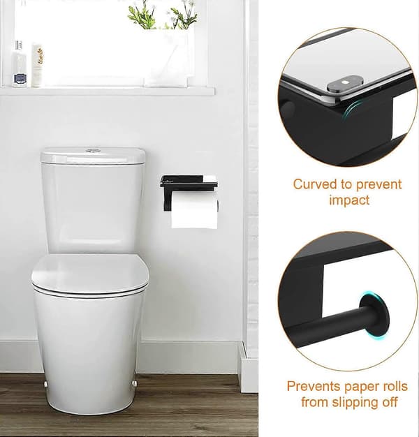 Toiletpapirholder Rustfrit Stål Vægmontering Blødt Mønster