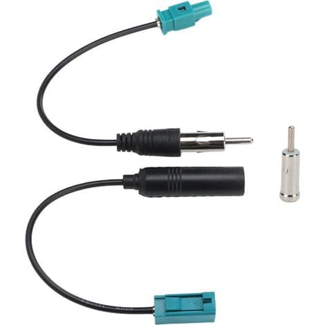 Universal Fakra Z til DIN Bilantenneadapter, Tilkoblingskabel for HD CD Stereo Mediaspiller Mottaker