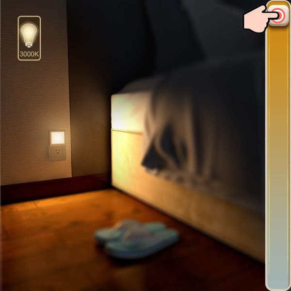 LED Night Light with Automatic Dusk Sensor and Adjustable Brightness, Suitable for Hallways, Bedrooms, and Children's Rooms.
