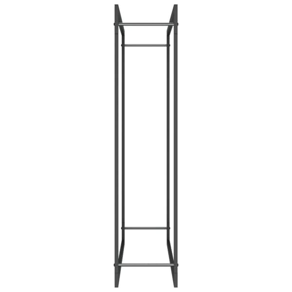 Vedstativ matt svart 110x28x116 cm stål