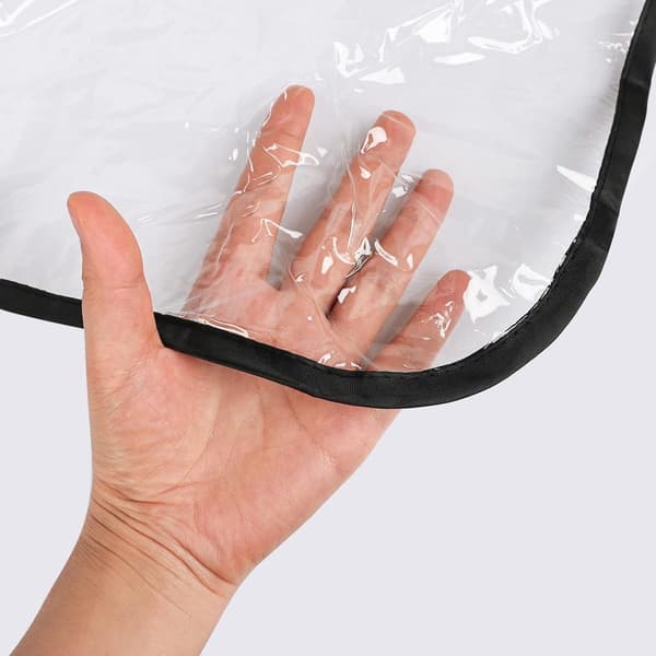 Universalregnskydd för dubbelvagn, transparent, vindtätt, dammtätt, mjukt och giftfritt