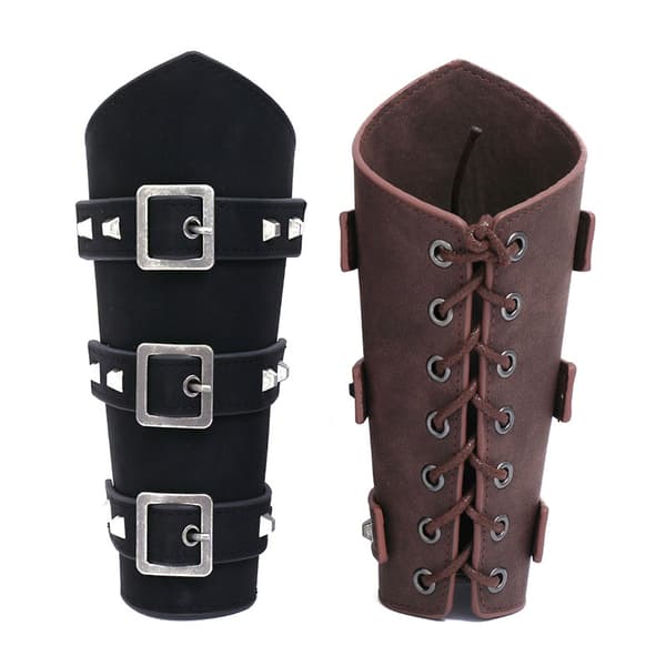 Medeltida läderhandske handledsskydd handledsskydd armband Ar