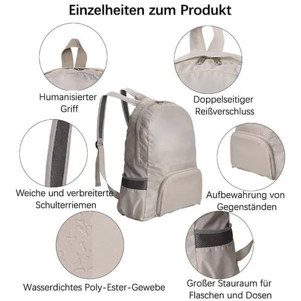 2-pack Backpack - Foldable, Waterproof Outdoor Backpack, Ultralight Unisex Daily Backpack, Perfect for Camping, Hiking, and Travel Black