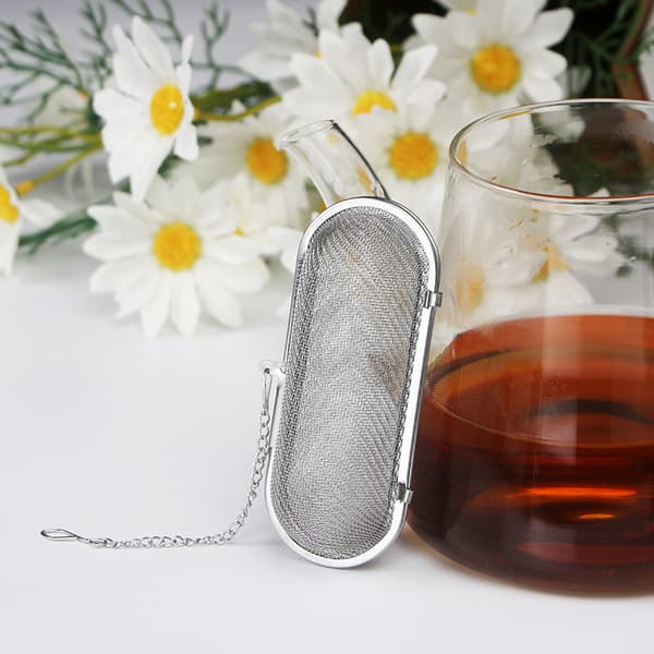 Flydende krydderiinfusionsenhed i rustfrit stål til supper, gryderetter eller store tekander, Jumbo Oval
