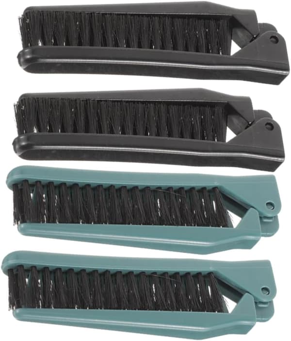 4-pack Folding Hair Brushes Compact Small Double Row Combs Portable Pocket Hair Brush