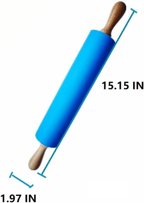Silikonkjevle Non-stick Overflate Trehåndtak (Blå)