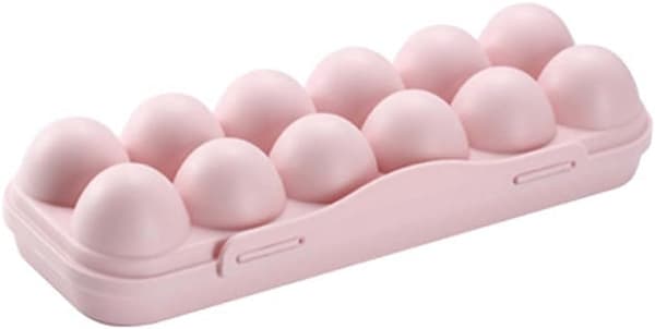 Kjøleskap Eggoppbevaringsboks 18 Rom, Rosa