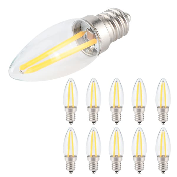 10 stk. E12 Lange Glødetråds LED-pærer Dæmpbare 1,5W AC110V til Hjemmebelysning 0.1 0.1