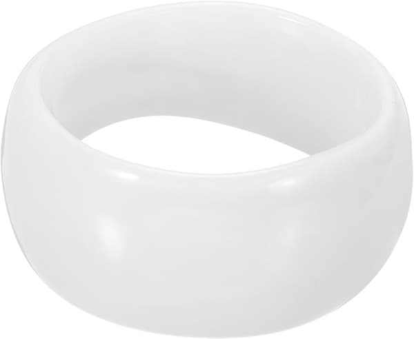 Akryl Chunky Bangle Armbånd til Kvinder Hvid White
