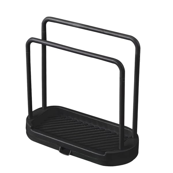Dish Drying Rack for Kitchen Counter, Double Row Dishcloth Drying Rack, Towel Holder, Sink Organizer, Sponge Drain with Removable Drip Tray