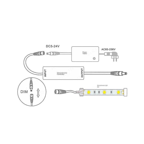 Trådløs RF-dimmerbryter for LED-lamper 14-knapps fjernkontroll DC5V-24V Kompatibel[JUN]