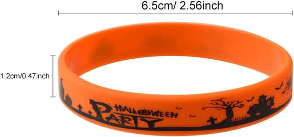 8 stk Halloween silikonearmbånd med 8 klassiske design