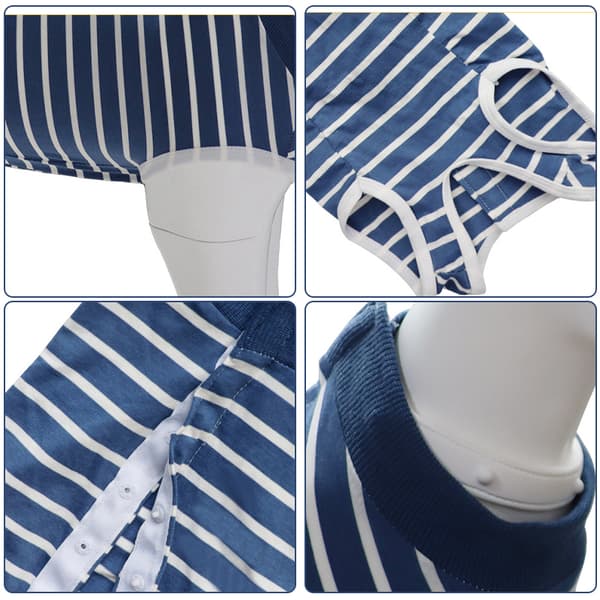 Anti-slikkende restitutionsdragt til kæledyr efter operation, stribet design [JUN] XL Stripe XL Stripe