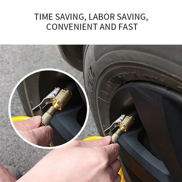 2-delt ventiladapter til bildæk, 8 mm messingtip pumpepåfyldningsventil
