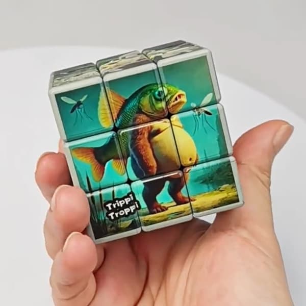 Italiensk Meme Rubiks Terning 3x3 Puslespil Hjernegymnastik Pædagogisk Legetøj[JUN] A A