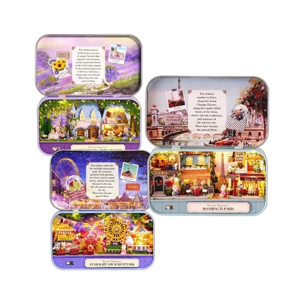 DIY Miniature Dollhouse Craft Kit - Handmade Model Room (Unassembled) *Strolling in Paris* Strolling in Paris