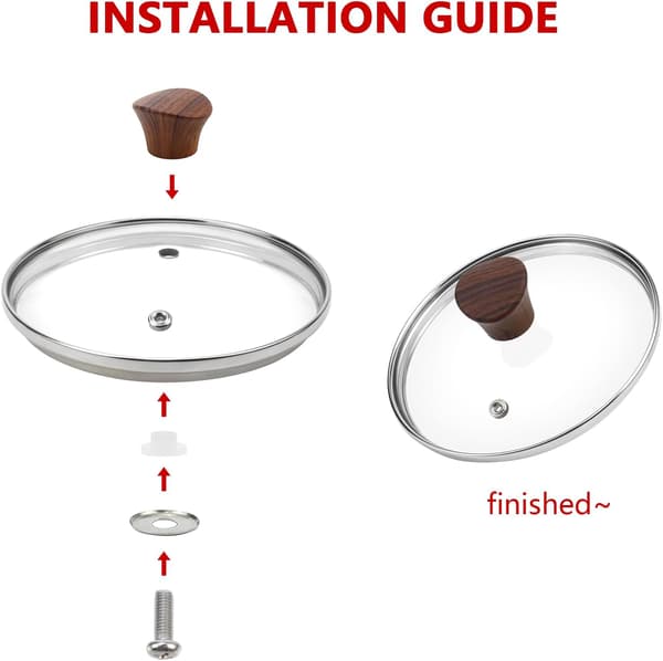 6 tums lock i härdat glas Brown 6 Inch