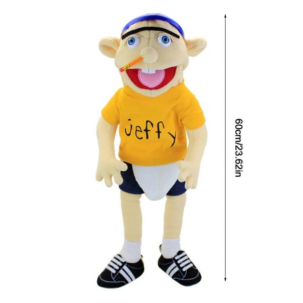 Jeffy Handdocka Tecknad Mjuk Plyschleksak, Cosplay Docka Handdocka Spel för Barn Present