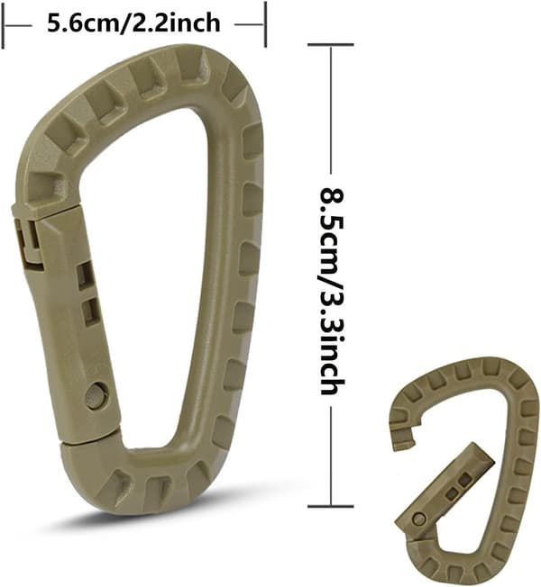 Tactical Carabiner Hooks in Carabiner Loop Shape