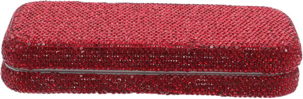 Rhinestone Brilleetui 6.68x2.95x1.34in Rød Plast Hard