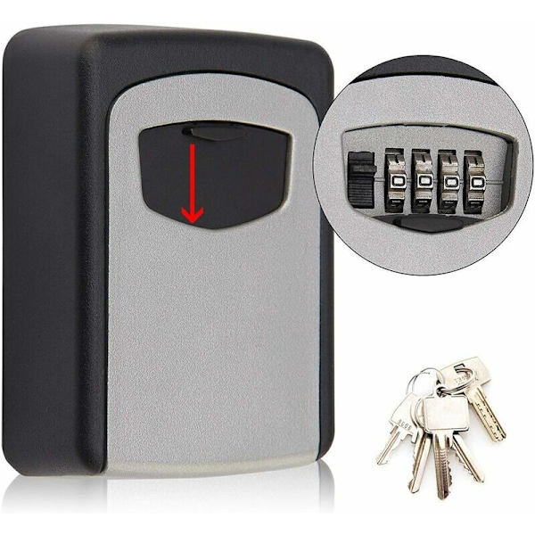 1 pc BoxîSecure Key Lock Box, Wall Mounted Key Lock Box, Key Box with 4-Digit Code, High Security, Waterproof and Rustproof