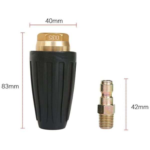 Rotating Turbo Nozzle, 1.8 GPM 3000 PSI 035 for Pressure Washer, 1/4 \" Rotating Turbo Nozzle Quick Connect, Pressure Washer Accessory Kit