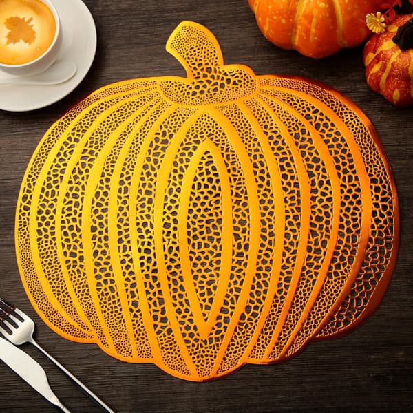 Halloween Thanksgiving Gresskar Bordbrikker 36 cm Sett med 6