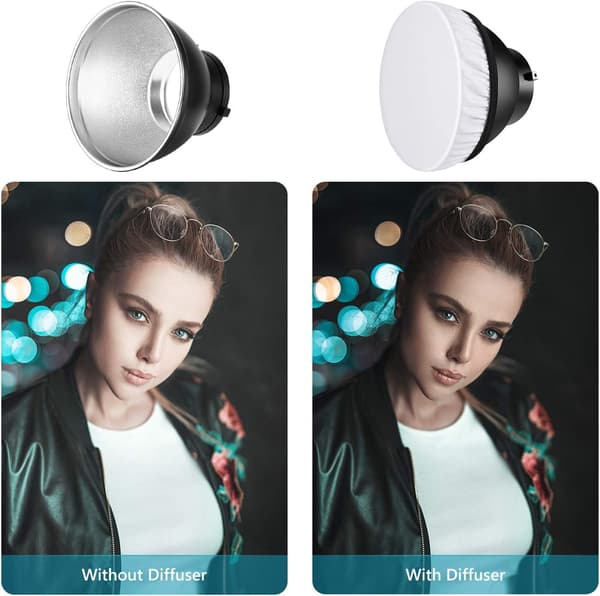 18 cm standard reflektor myk diffusor med 20/40/60 graders bikake