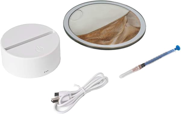 Sand Night 3D Dynamisk Maleri Soveværelse Og Værelse USB Batteri Flydende Lys, Lampe Til Stue Med Strøm