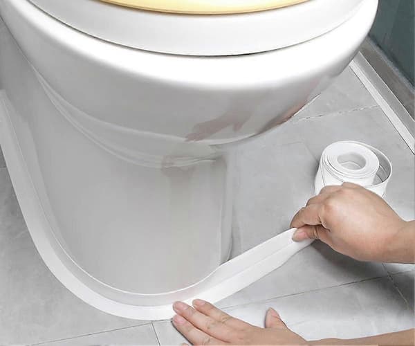 Selvklæbende tætningsliste til toilet og badekar, hjørnekant til gulvfliser [JUN]