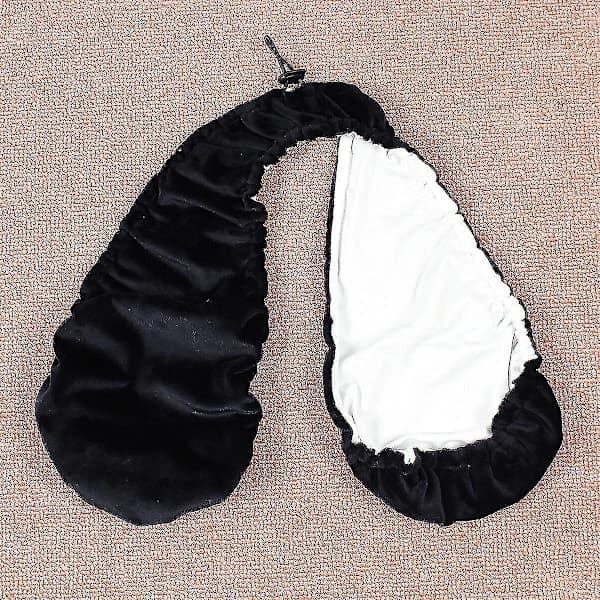 (pow yeah!) Dam Tata Handduk BH Crop Neck Wrap Underkläder Enfärgad Sammet Polyester Vdw L Svart
