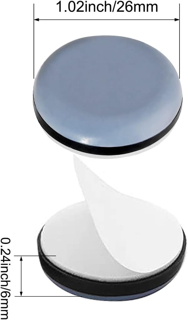 20 STK Selvklebende Teflon Møbelglidere 20 STK 25mm 1\" 1"