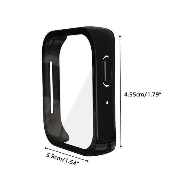 For Watch SE Hard Screen Protector-Tempered Film+Case All-inclusive Bumper-Shell Clear Clear