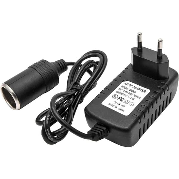 12V 2A sigarettennerpluggadapter, AC/DC-omformeradapter for navigasjonssystem, strømomformer