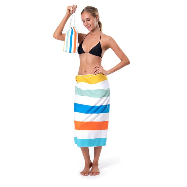 Premium stribede strandhåndklæder 80 x 160 cm, meget absorberende