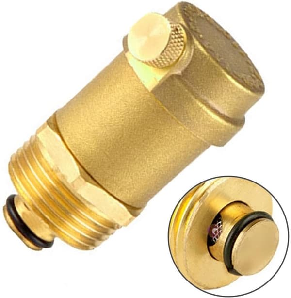 Automatiske udstødningsvarmesystemer, messingkonstruktion, 1/2 3/4 1 tomme ventil til solvandsstørrelser, lodret installation 3/4inch