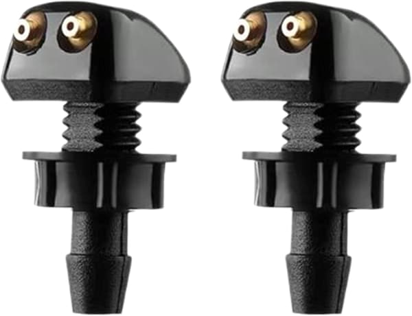 2 stk. Universal Forrudevaskermundstykke foran, Forrudevaskerdyse, Bilforrudevasker, Egnet til bildele med 8 mm interface